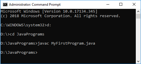 How to compile program in java in cmd