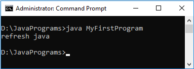 java command to run program in cmd