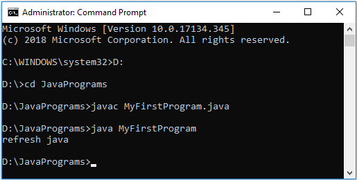 java command to run program
