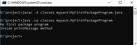 package program execution commands